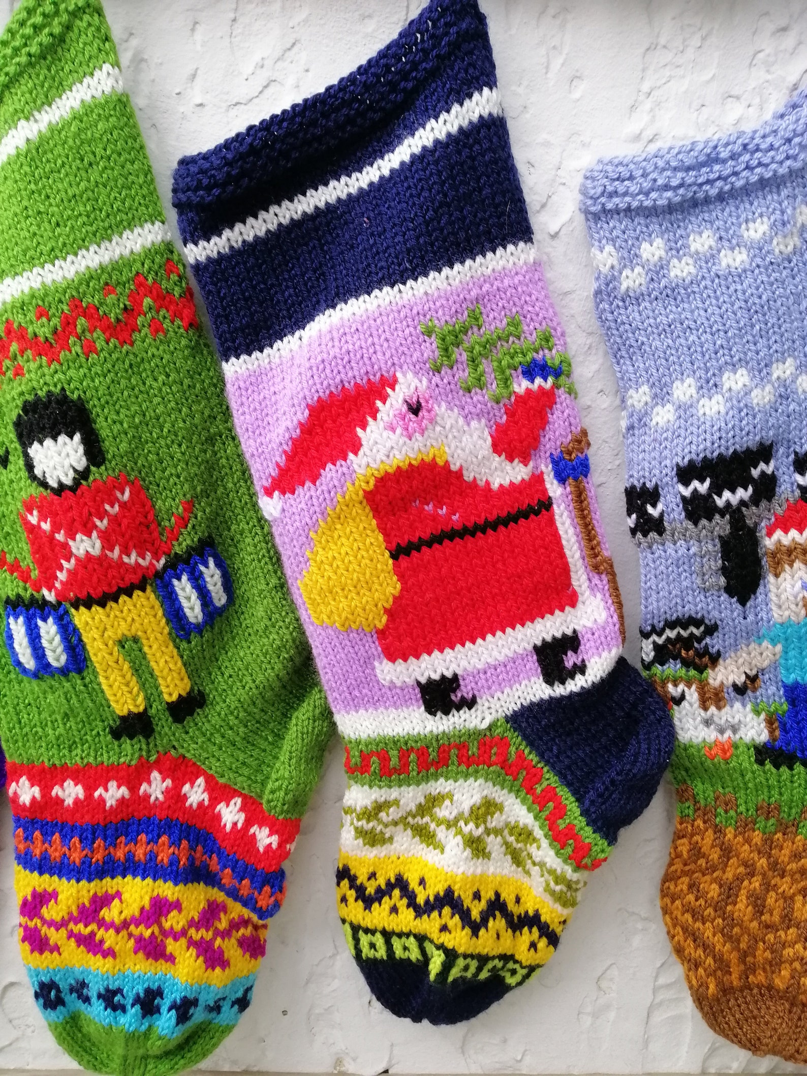 Hand Knit Christmas Stockings Kits Etsy