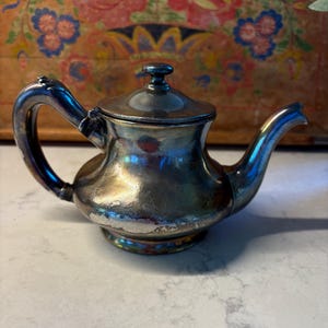 Old Reed & Barton Hotel Silver Mini Teapot Service for One.
