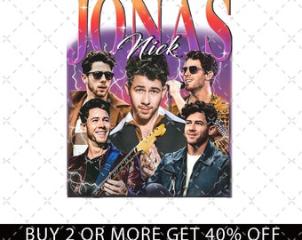 Nick Jonas, Jonas Brothers Vintage PNG, Jonas Brothers Tour SVG, Concert 2023 Retro Unisex Gift, Jonas Retro 90's FIles, Jonas Brothers Tour