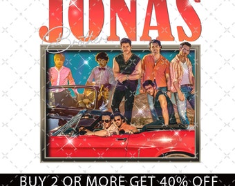 Jonas Brothers Vintage PNG, Jonas Brothers Tour SVG, Concert 2023 Retro Unisex Gift, Jonas Retro 90's FIles, Jonas Brothers Tour