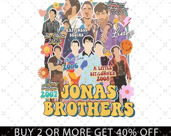 Jonas Brothers Vintage PNG, Jonas Brothers Tour SVG, Concert 2023 Retro Unisex Gift, Jonas Retro 90's FIles, Jonas Brothers Tour