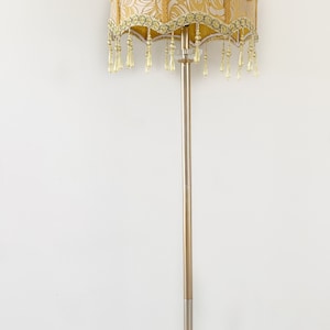 Goldfarbener Lampenschirm, Lampenschirm im Vintage-Stil, Kronenlampenschirm, Nachttischlampe, Tisch- oder Bodenstandlampenschirm, handgefertigter Lampenschirm.