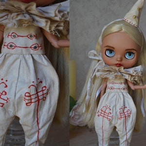 Zirkus Set für Blythe Puppe Tee gebeiztes Set für Blythe Vintage Outfit für Blythe Boho Kleidung Blythe Retro Kleidung Blythe Retro Kleidung