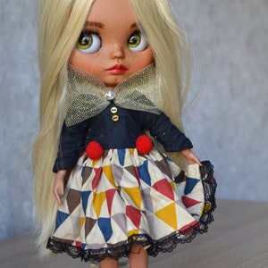 Pullip dress, Blythe dress, vintage blythe dress, blythe outfit, long blythe dress, blythe boho dress, blythe doll custom