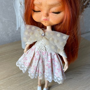 Blythe vintage dress, Blythe dress, Blythe doll dress, boho blythe dress, Retro blythe dress, Outfit for blythe doll, Pullip dress