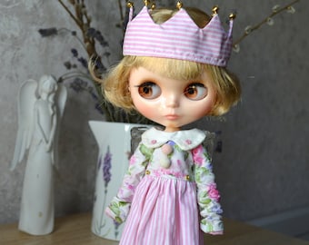 Blythe clothes , vintage blythe dress  outfit, blythe boho dress, blythe doll custom