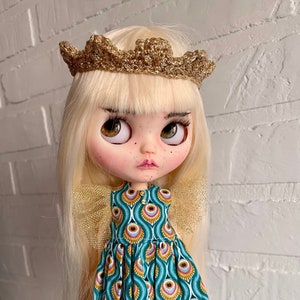 Blythe doll custom costume, Blythe clothes , princess retro blythe dress  outfit, blythe boho dress, blythe crown
