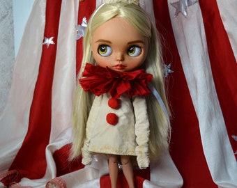 Vêtements de cirque Blythe, robe blythe, tenue de clown blythe, cirque blythe, clown Blythe, tenue vintage Blythe, ensemble de clowns pour poupée blythe