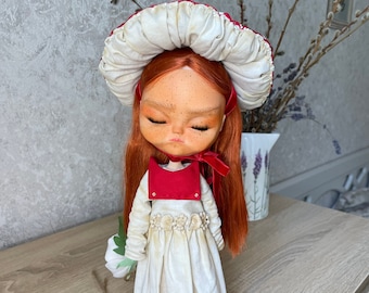 Blythe vintage dress, Blythe doll dress, boho retro blythe dress,  Outfit for blythe doll, clothing for doll