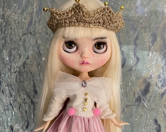 Blythe clothes , blythe custom dress, outfit for doll, blythe boho dress, blythe doll custom
