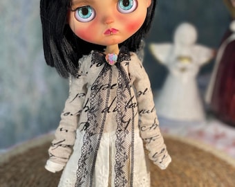 Blythe vintage dress, Blythe dress, Blythe doll dress, boho blythe dress, Retro blythe dress, Outfit for blythe doll, Pullip dress