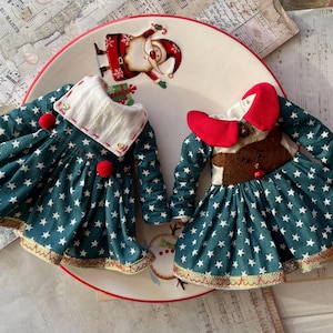 ブライス人形用クリスマスドレス、ネオブライス用ホリデー服、カスタム 