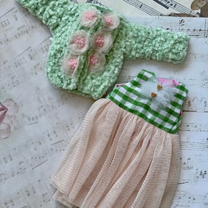 Blythe clothes, blythe  sweater and dress, Outfit for doll, Clothes for ooak blythe doll