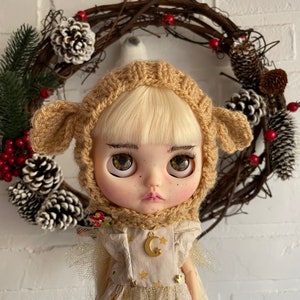 Blythe Doll Mohair Hat Crochet hat for Blythe doll, Blythe bonnet, blythe winter hat, outfit blythe ,Blythe clothes, accessory for blythe