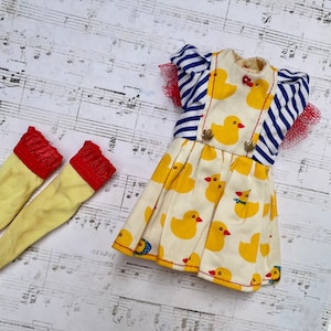 Blythe clothes, Cute yellow duck dress for Blythe doll, Pullip dress, blythe dress, Blythe outfit, Blythe socks Blythe custom