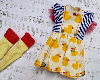 Blythe clothes, Cute yellow duck dress for Blythe doll, Pullip dress, blythe dress, Blythe outfit, Blythe socks Blythe custom