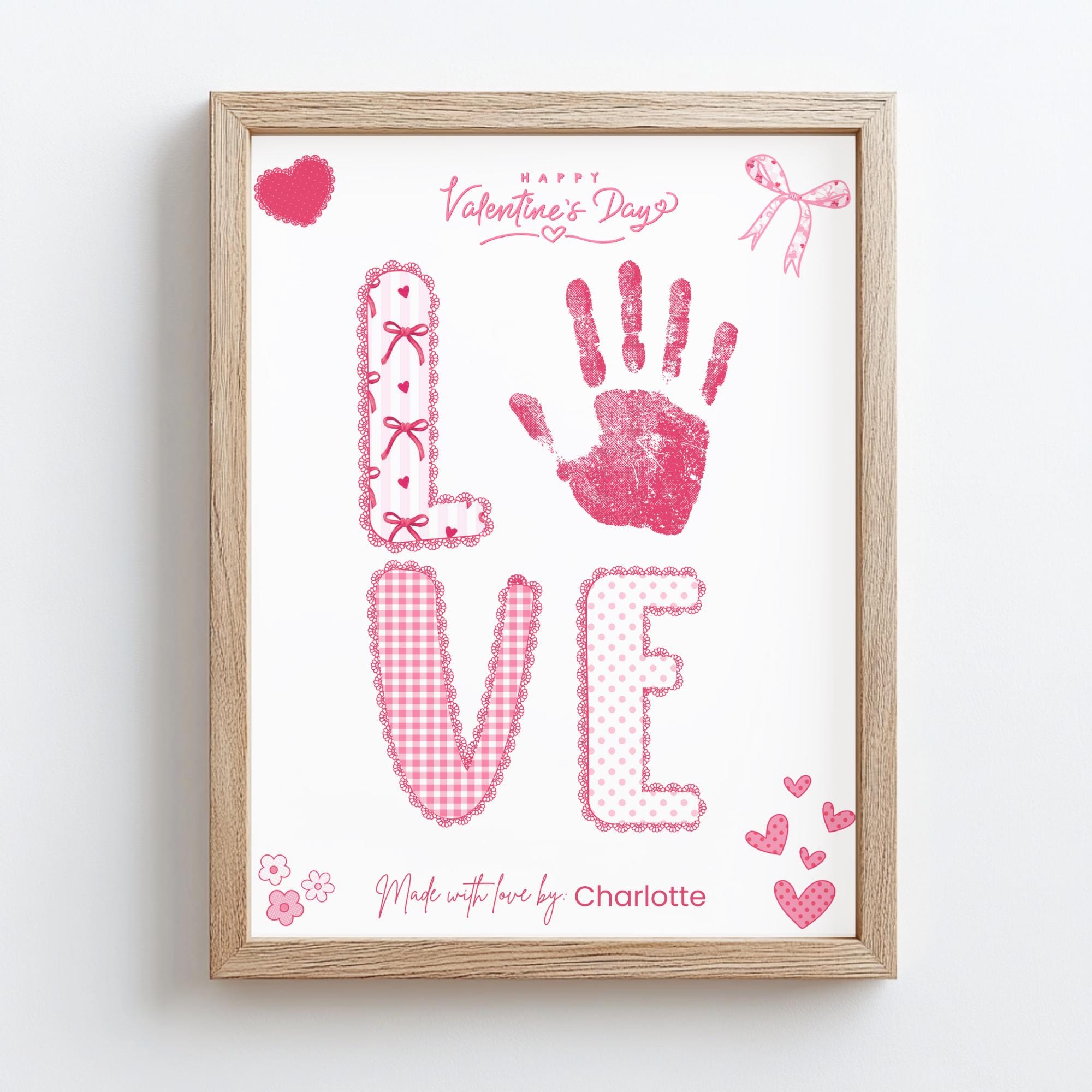 Love Valentines Handprint Craft for Toddlers, Valentines Day Handprint ...