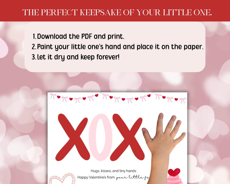 Love Valentines Handprint Art Craft for Toddlers, Valentines Day ...