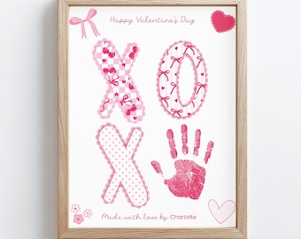 Valentines Handprint Craft For Toddlers, Valentines Day Handprint Printable, Toddler Handprint, Valentines Keepsake Daycare Activity