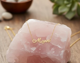 Collar con nombre personalizado: plata de ley 925, cadena minimalista, regalo para Navidad.