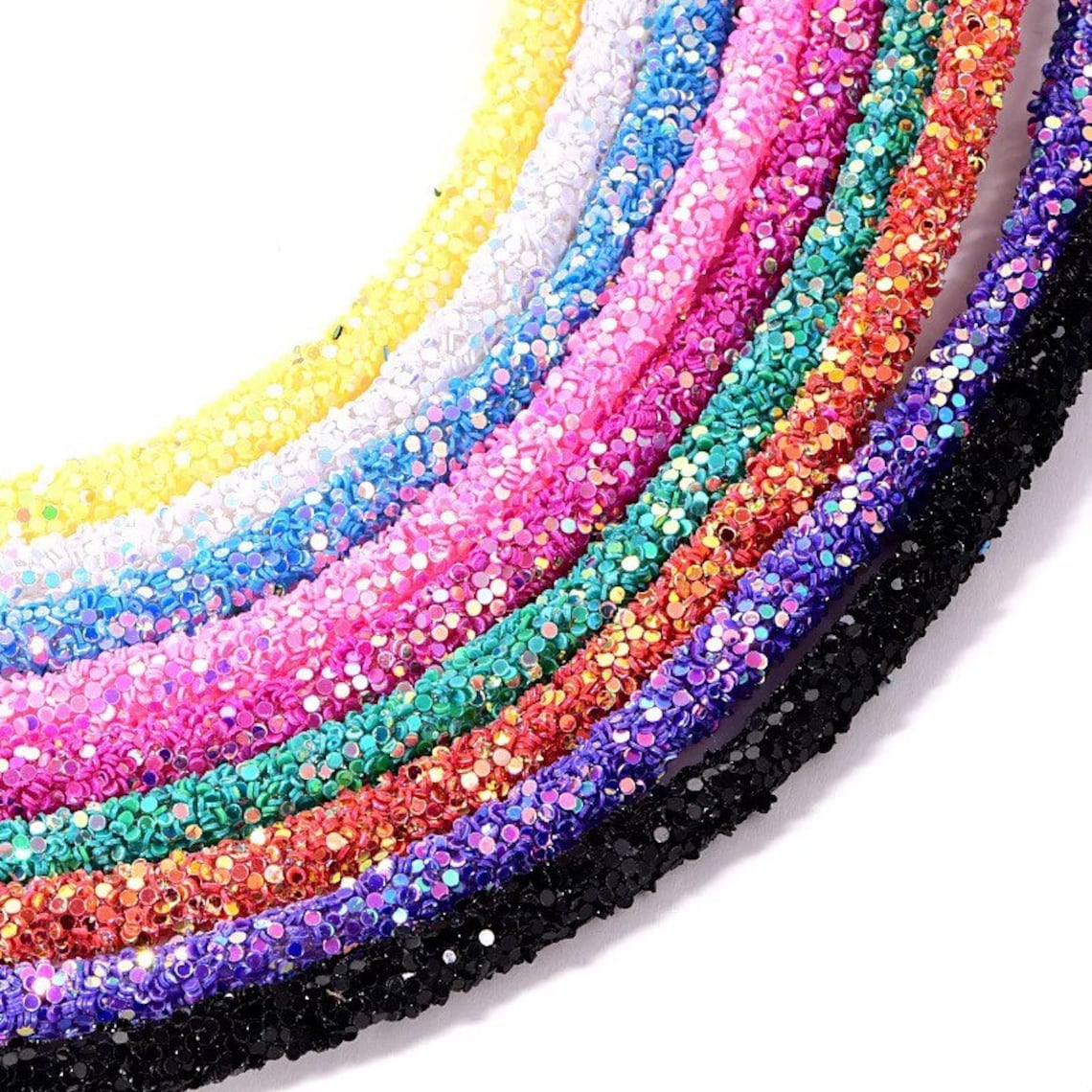 1 Yard 6mm Resin Glittering Rope Colorful Tube Cord Rope Etsy