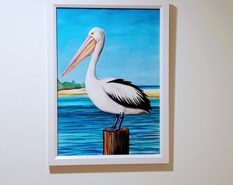A3 Pelican Painting Watercolor