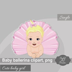 Ballerina Baby Clipart, Baby Girl, Ballet Graphics, Nursing Clip Art, Dance Image, Birthday Character, Party Printables, Digital Planner png
