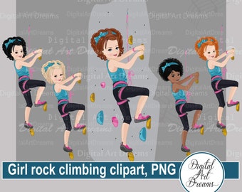 Rock climbing clipart, Little girl wall climber png, Sports clipart, Digital artwork, climb woody wall, black girl png, cute kids images