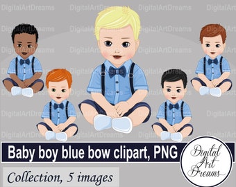 Baby boy clipart, birthday boys images, nursing graphics, babies clip art, cute character, party printables, boys with blue blow in a suit