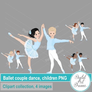 Ballerina Clip art, Ballett Paar Tanz, Süße Figuren, Little Boy, Little Girl Clipart, Tanzende Paar, Printables, African American Kids