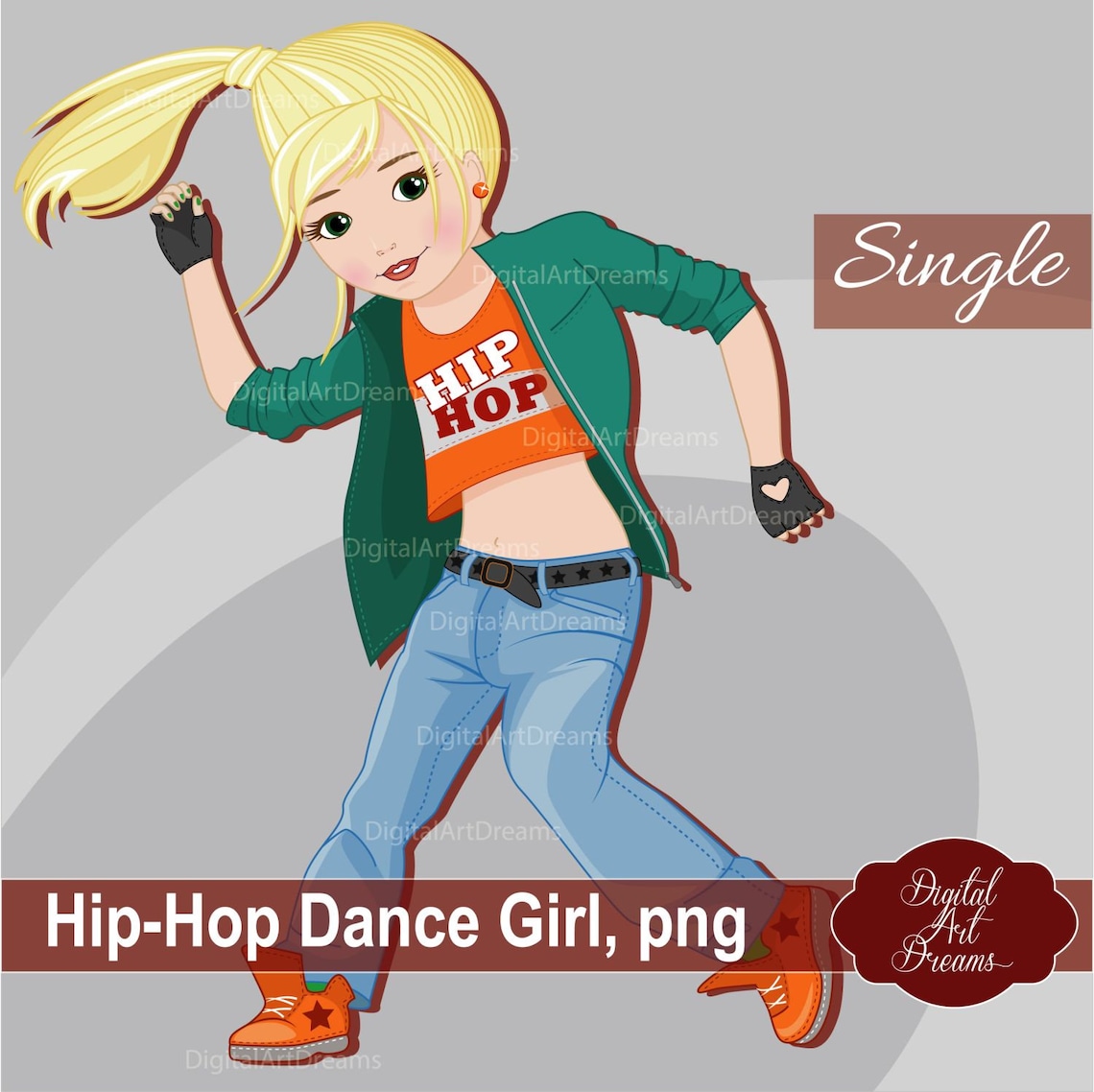 Hip Hop Clipart Dance Clipart Little Girl Clipart HipHop Etsy