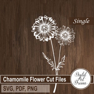 Daisy SVG file - Cut out design - Cricut flowers - Daisy flower silhouette - Paper cutting templates - Papercut - Paper crafts - Wall art