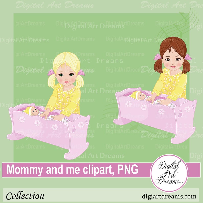 Mommy and Me Clipart Black Girl Png Little Girls Clip Art - Etsy
