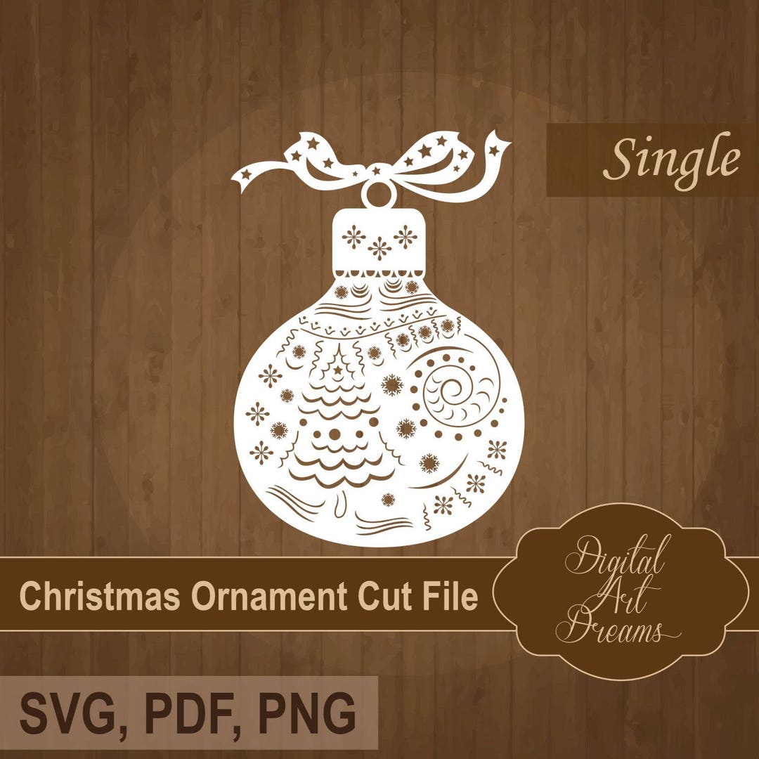 Christmas Ornament SVG Cut, Papercutting Template PDF, Christmas Baby