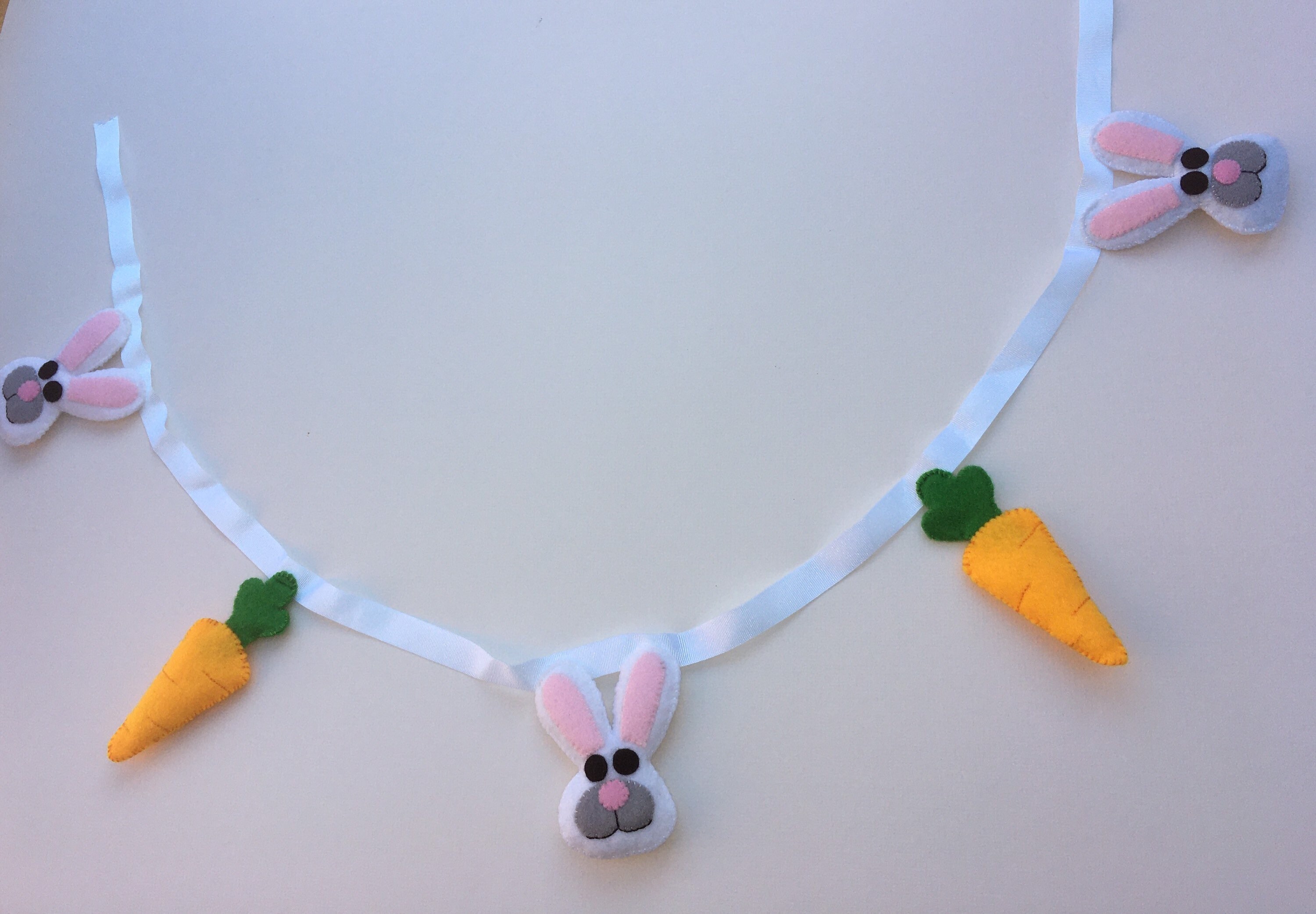 Easter Decoration, Easter Bunny, Bunting, Spring Garland, Rabbit, Carrot, Home Decor, Gift Idea