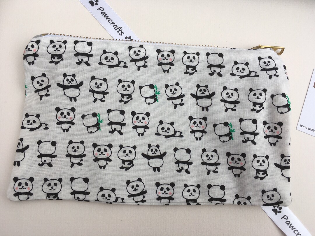 Panda Pencil Case, Gift, Stationery, Fabric Case, Animal Lover, Panda
