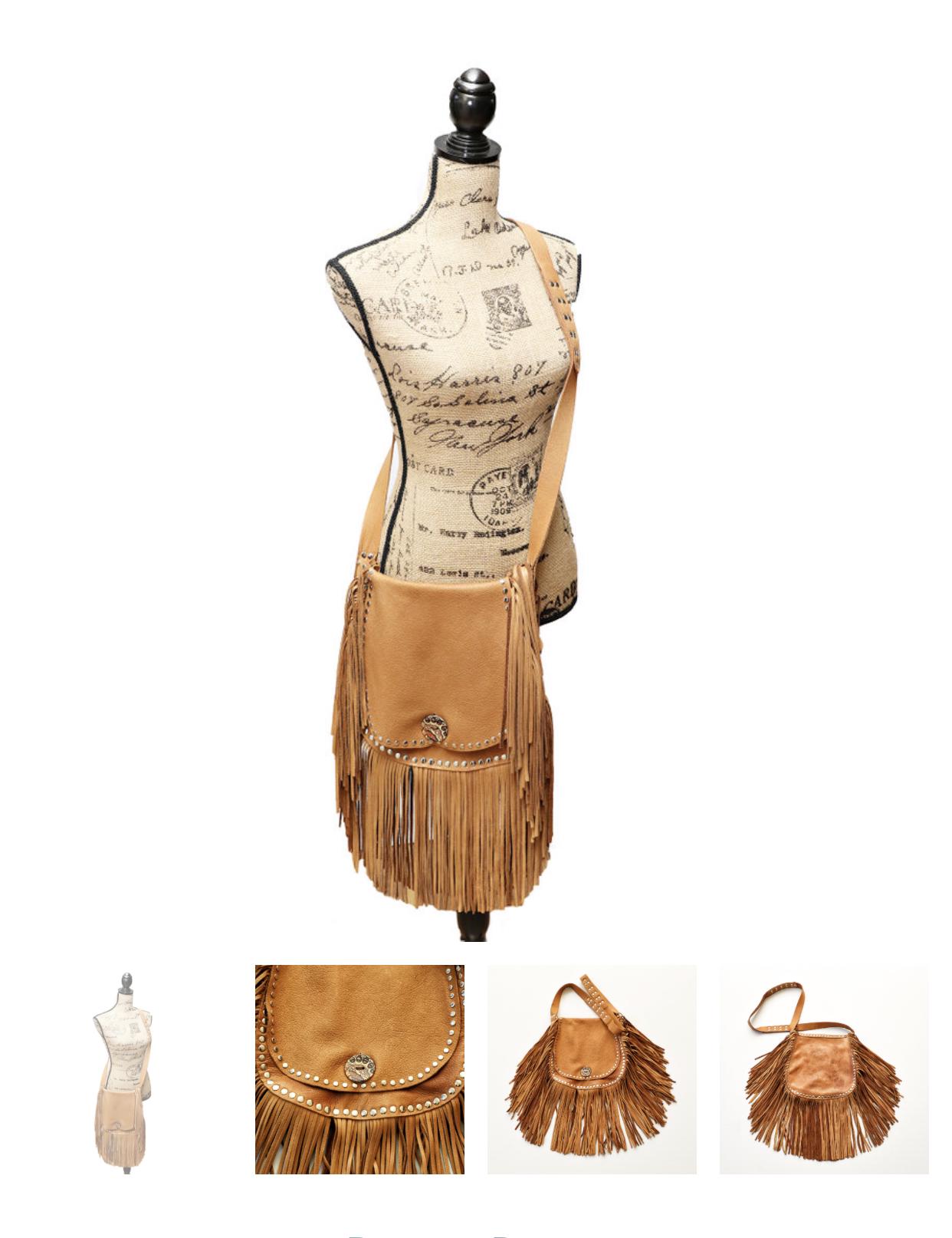 Large Vintage Fringe Bag main image 1