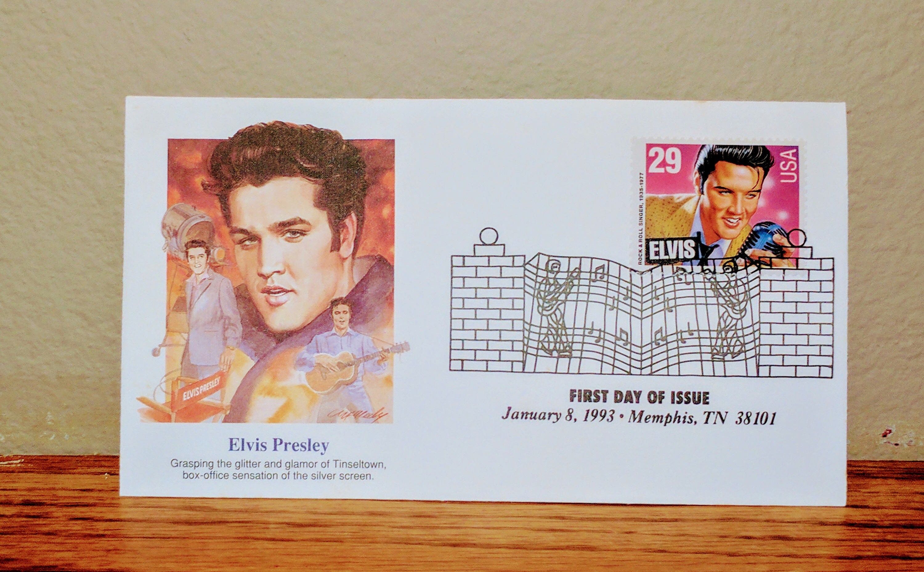 Vintage 1993 Elvis Presley First Day Issue Collectors Stamp 2 Etsy