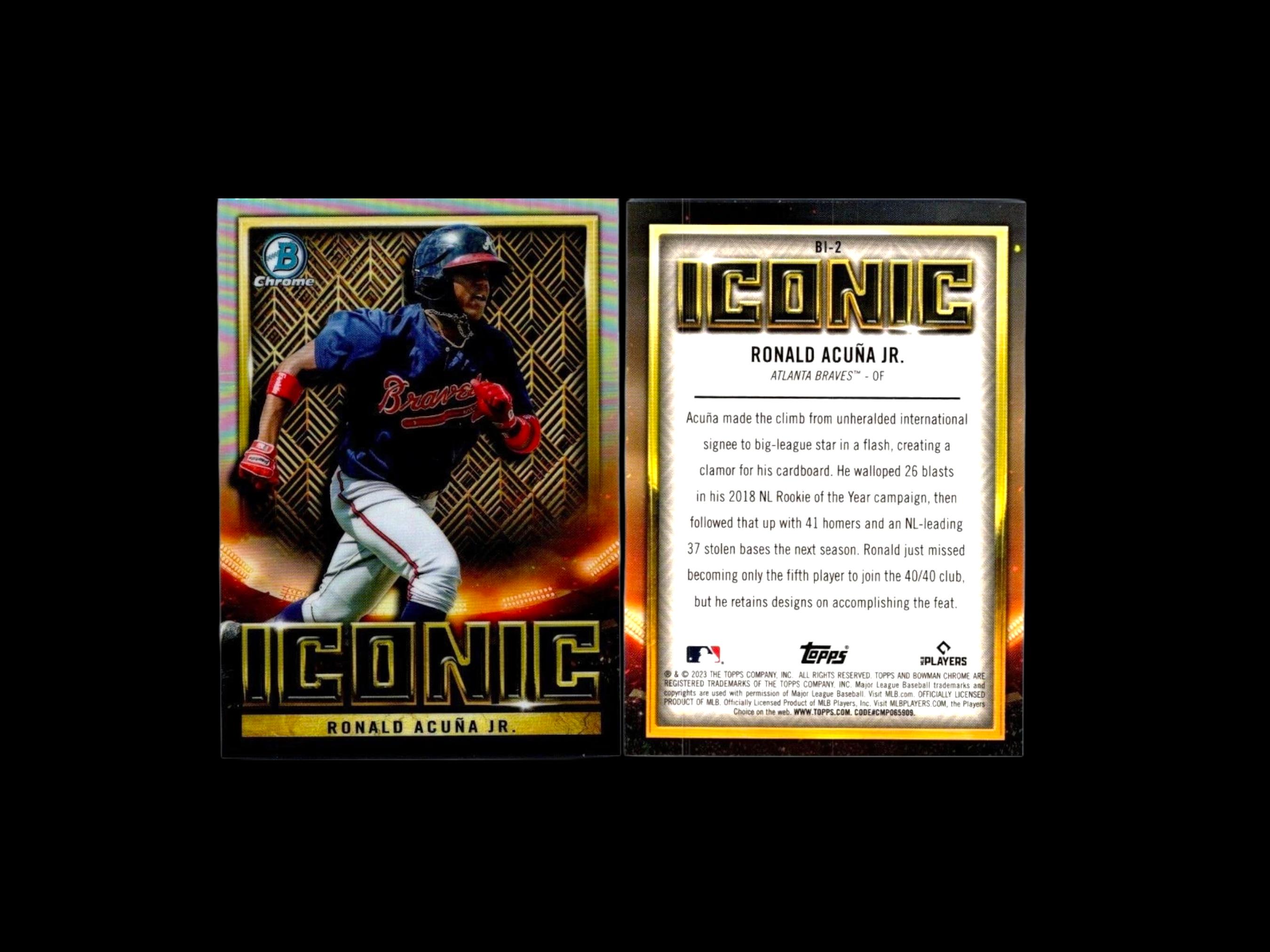 Topps bowman chrome Ronald Acuna AUTO 直筆 サイン 2018 新人王 大谷 