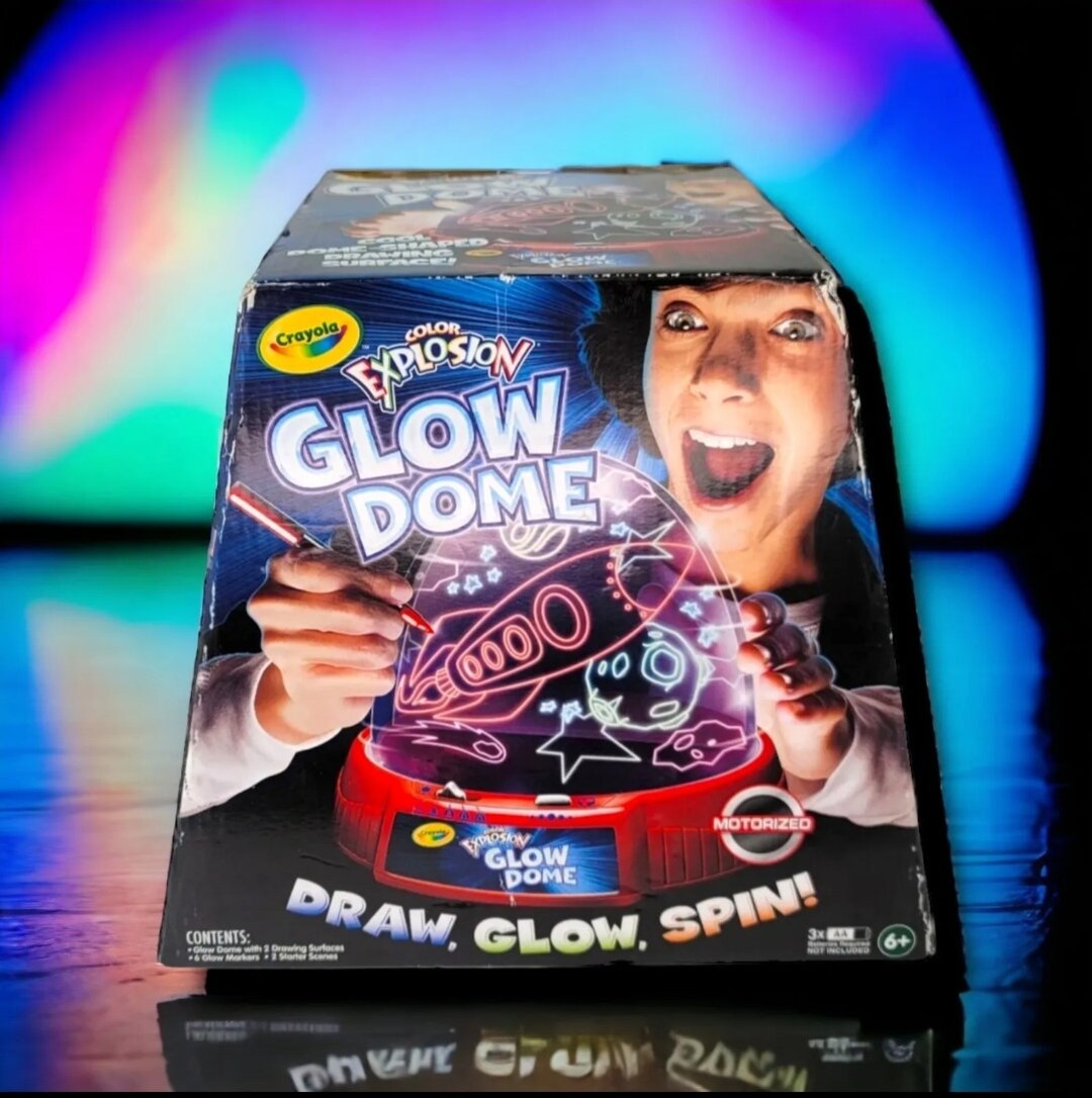 Crayola Motorized Glow Dome 3D Kids Art Draw Glow Spin Light - Etsy