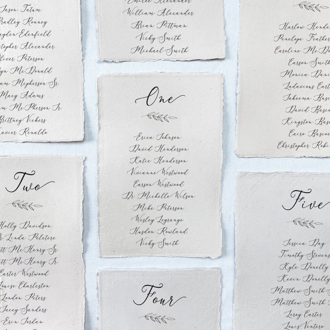 Seat Map Ruby Ruby Collection - Printed Seating Chart on Handmade Paper With ...