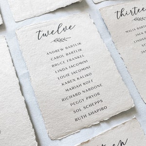The Parker Collection Printed seating chart on handmade paper for modern or minimalist wedding reception or rehearsal dinner image 4