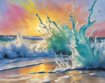 Colorful Beach Splash