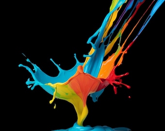 Colorful Paint Splash PNG Bundle – Digital Download (5 Files)