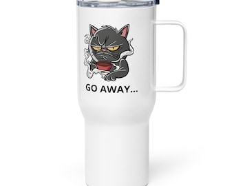 Grumpy cat - Travel mug with a handle