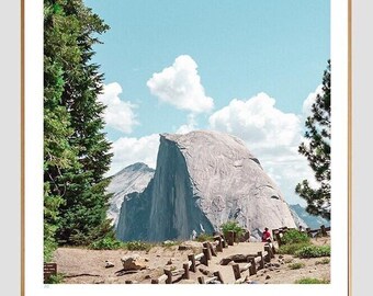 Yosemite Half Dome dall'altra parte della valle - stampa