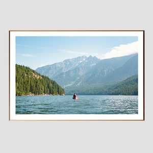 Canoeing Diablo Lake Washington Landscape - print