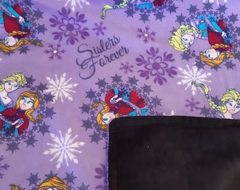 Lap Blanket Disney Frozen Sisters Fleece Senior Wheelchair Warm Reversible
