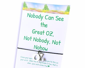 Wizard of Oz Wish Bracelet: Tibetan Silver OZ Charm