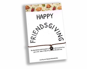 Friendsgiving Favor: Heart Wish Bracelet, Thanksgiving Guest Gift